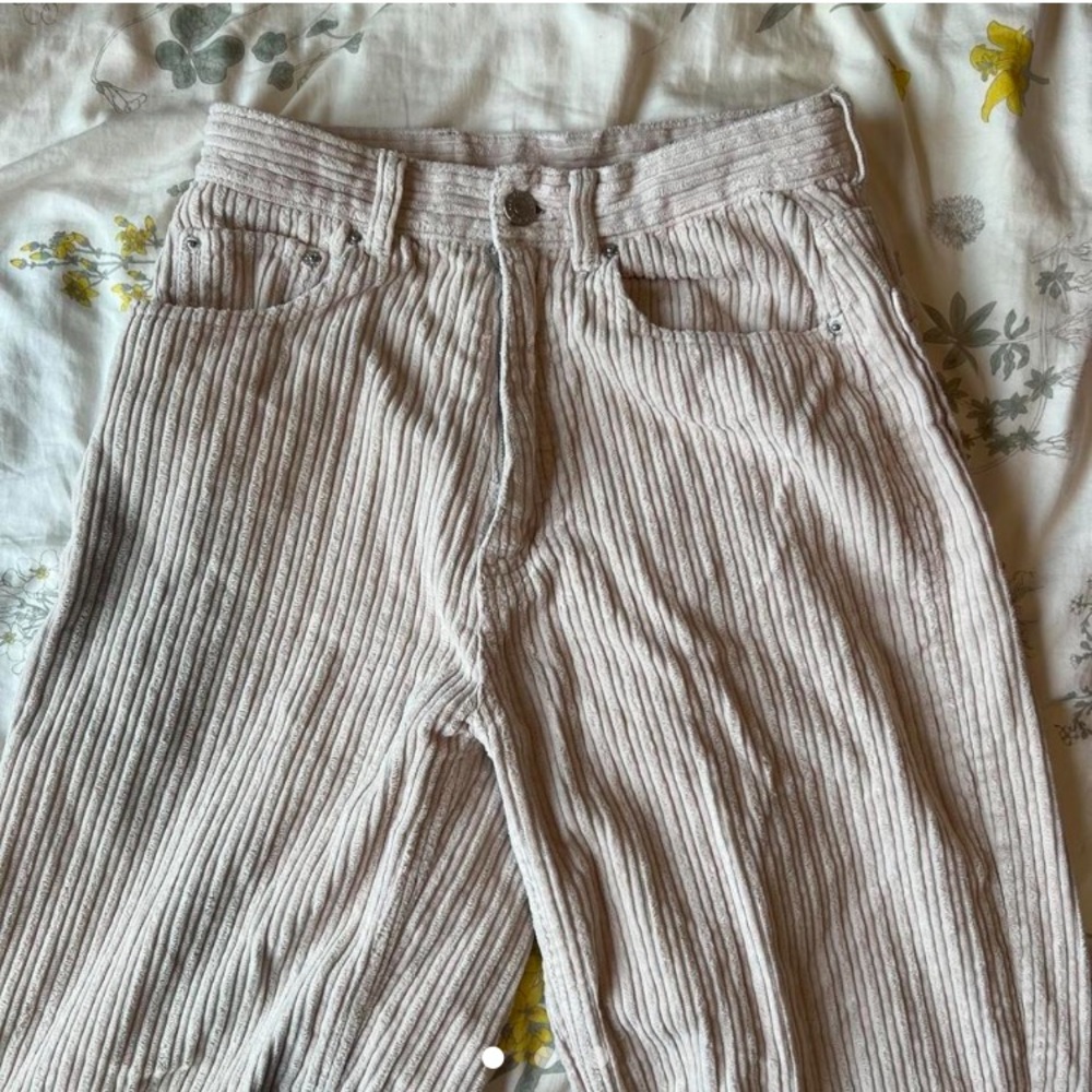 white/cream BDG corduroy pants